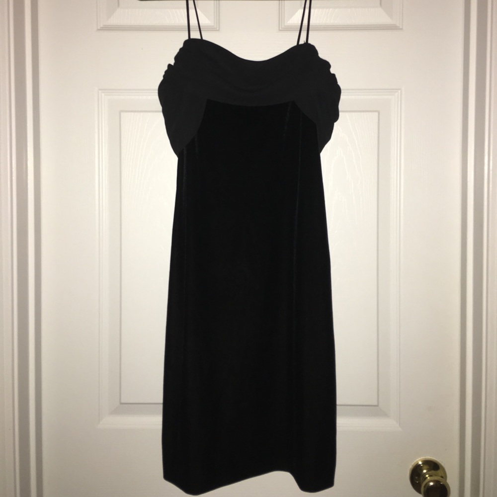 Betsy & Adam velvet mini dress.